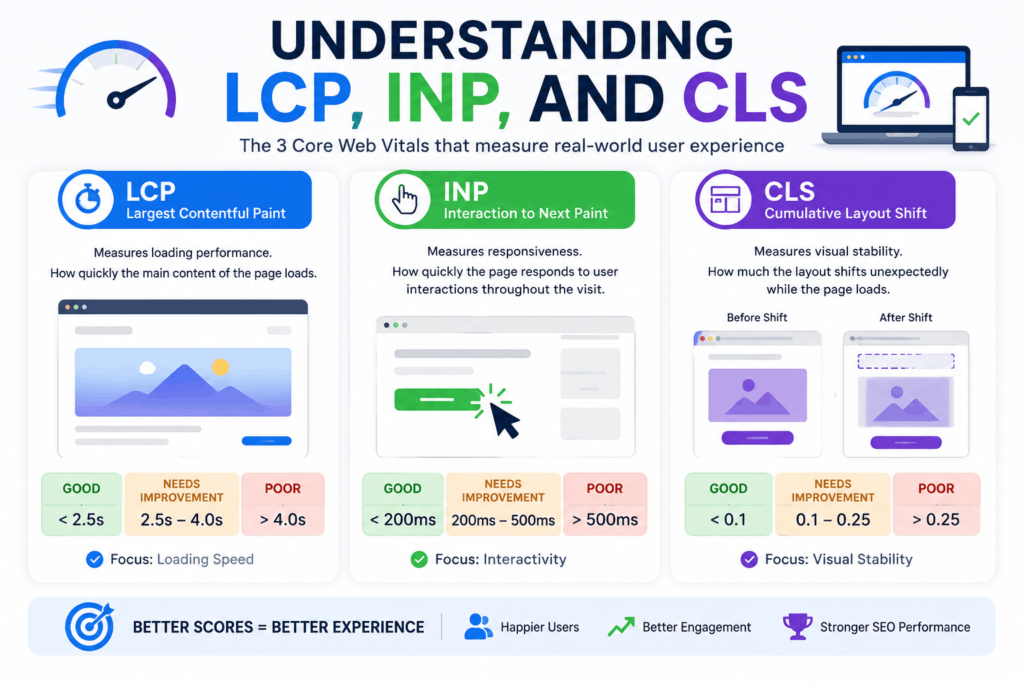 Understanding LCP, INP, and CLS