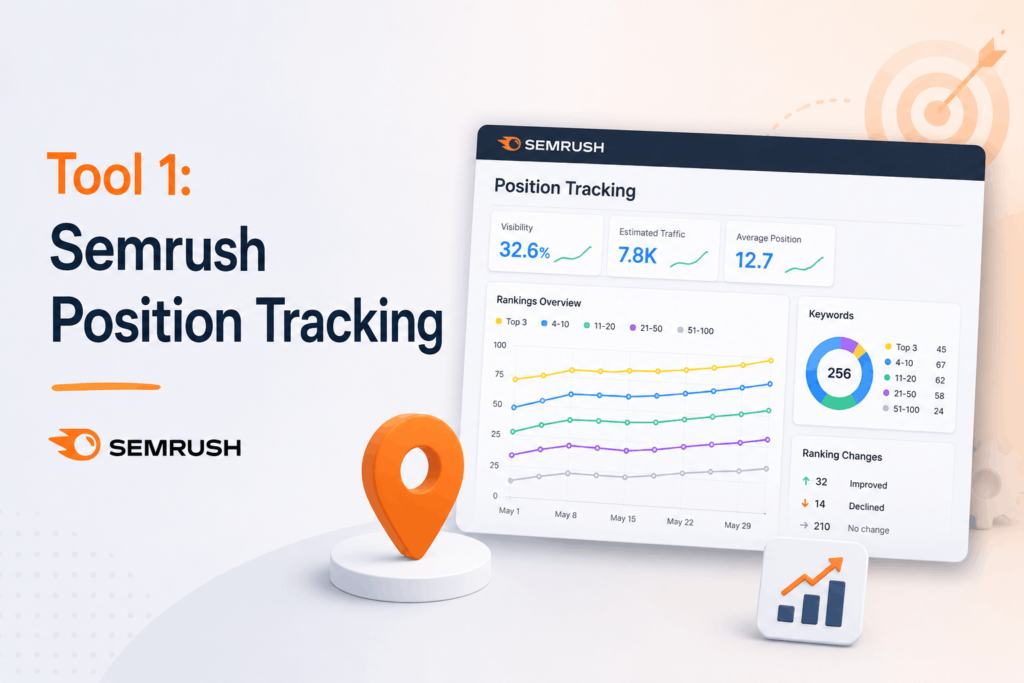 Semrush Position Tracking dashboard for rank tracking tools SEO and keyword visibility monitoring