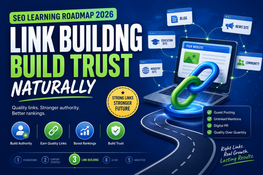 SEO Learning Roadmap 2026 Link Building - Build Trust Naturally