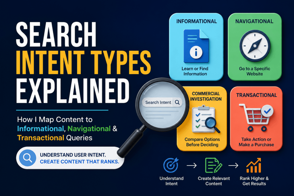 Search Intent Types SEO: A Practical Guide to User Intent