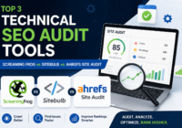 Top technical SEO audit tools comparison featuring Screaming Frog, Sitebulb, and Ahrefs Site Audit